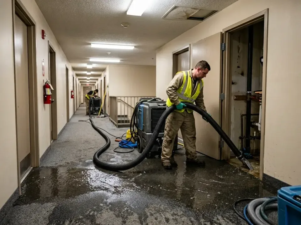 multi-unit-apartment-hallway-f-005 — frequently asked questions, Emergency Burst Pipe Water Extraction & Removal in Escatawp…